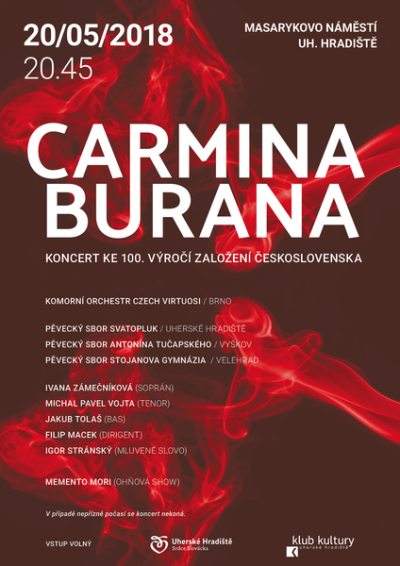 Plakát ke koncertu k 100. výročí vzniku Československa