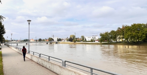 hladina Moravy klesla na 2. stupeň povodňové aktivity