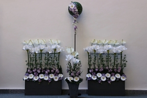 Výzdoba smuteční síně v Mařaticích