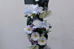 Výzdoba smuteční síně v Mařaticích