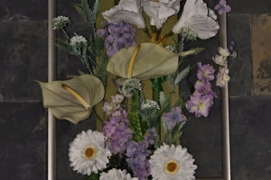 Výzdoba smuteční síně v Mařaticích