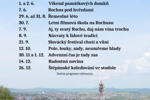 Muzeum v přírodě Rochus - přehled akcí